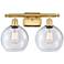 Ballston Athens 8" 2 Light 18" Bath Light - Satin Gold - Seedy Sh