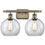 Ballston Athens 8" 2 Light 18" LED Bath Light - Antique Brass - C