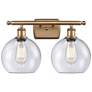 Ballston Athens 8" 2 Light 18" LED Bath Light - Brushed Brass - S