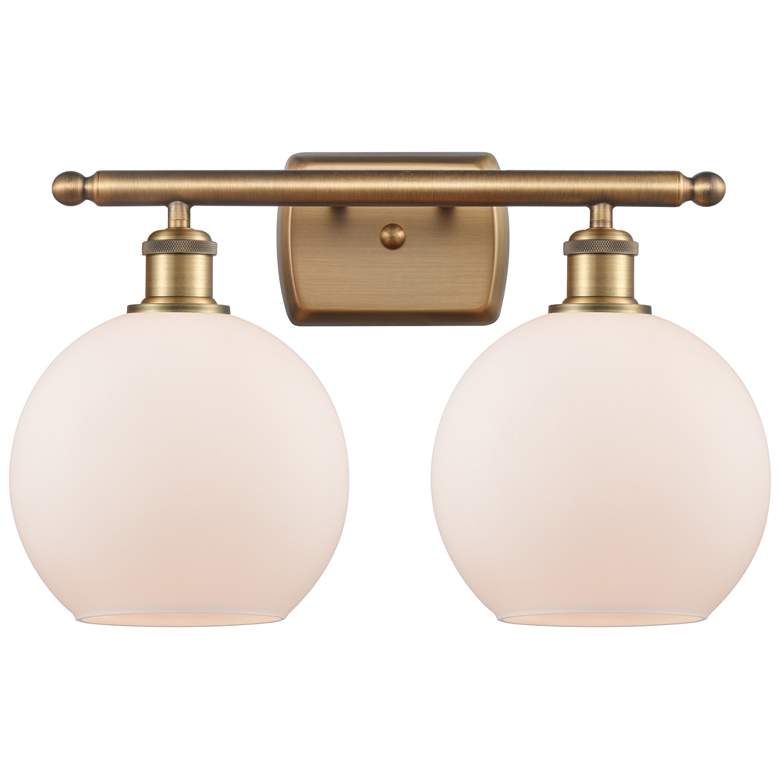 Image 1 Ballston Athens 8" 2 Light 18" LED Bath Light - Brushed Brass - W