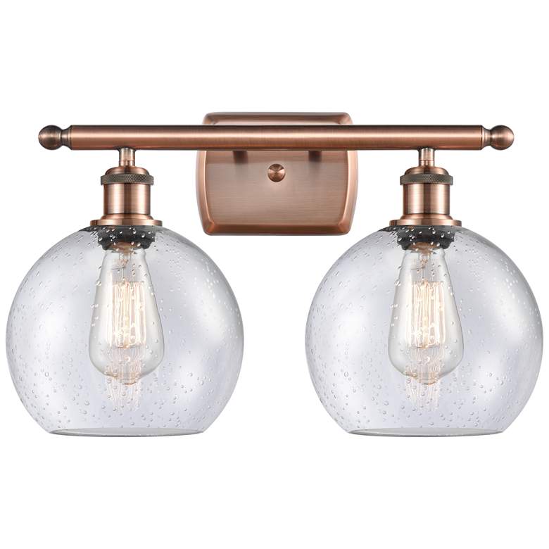 Image 1 Ballston Athens 8" 2 Light 18" LED Bath Light - Copper - Seedy Sh