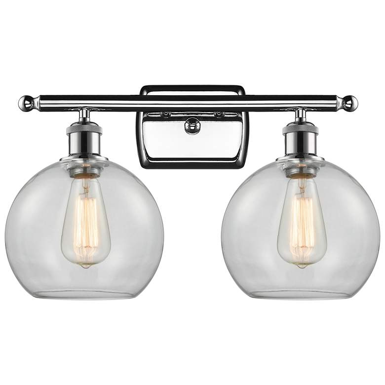 Image 1 Ballston Athens 8" 2 Light 18" LED Bath Light - Polished Chrome -
