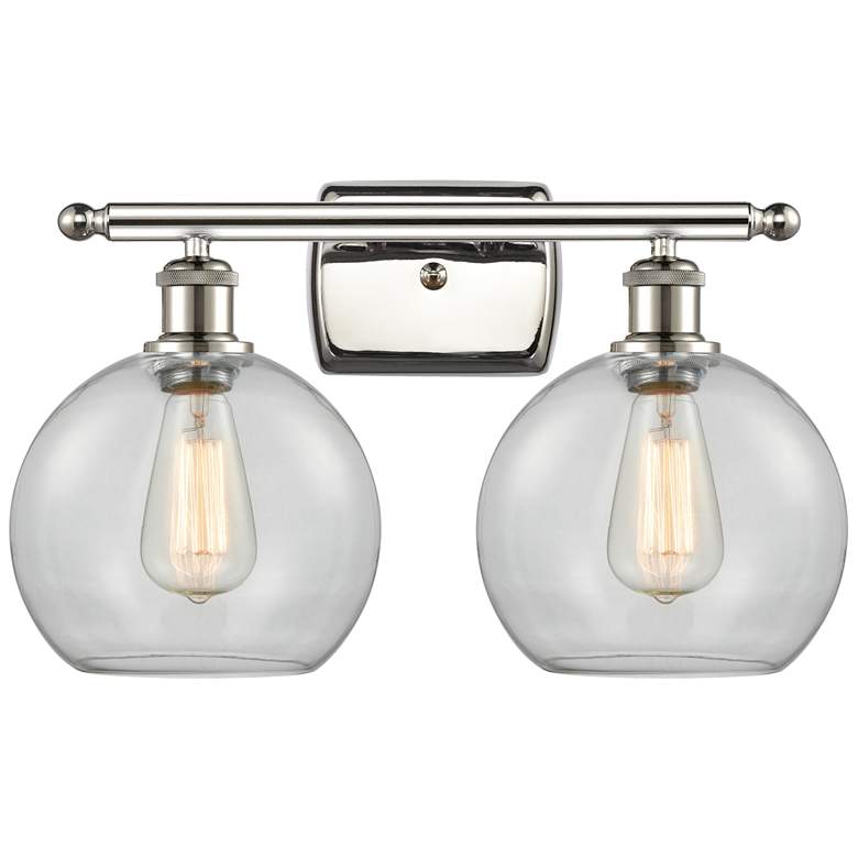 Image 1 Ballston Athens 8" 2 Light 18" LED Bath Light - Polished Nickel -