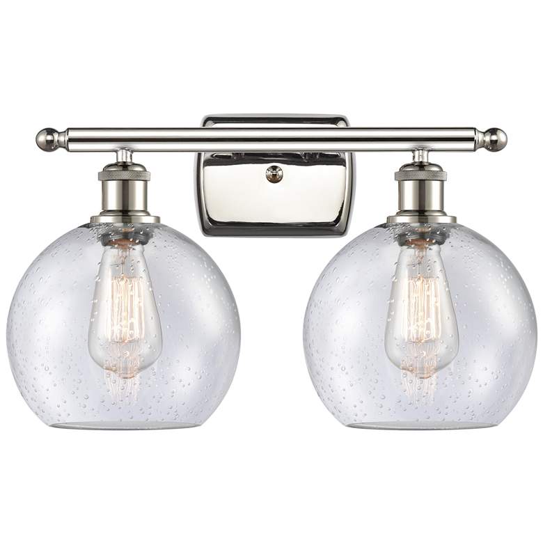 Image 1 Ballston Athens 8" 2 Light 18" LED Bath Light - Polished Nickel -