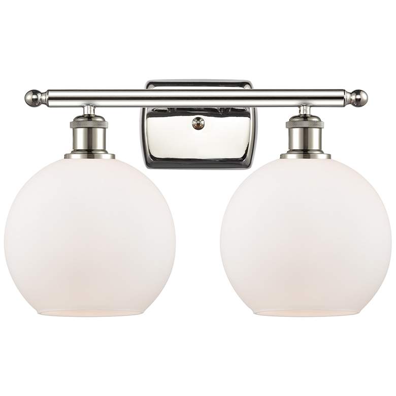 Image 1 Ballston Athens 8" 2 Light 18" LED Bath Light - Polished Nickel -