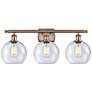 Ballston Athens 8" 3 Light 26" Bath Light - Antique Copper - Seed