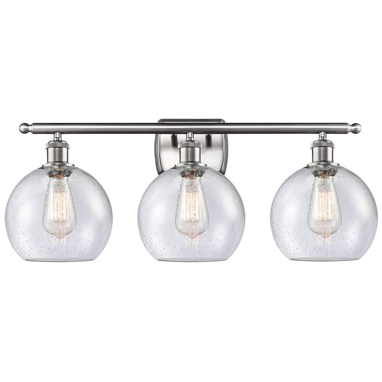 Image 1 Ballston Athens 8" 3 Light 26" Bath Light - Brushed Satin Nickel