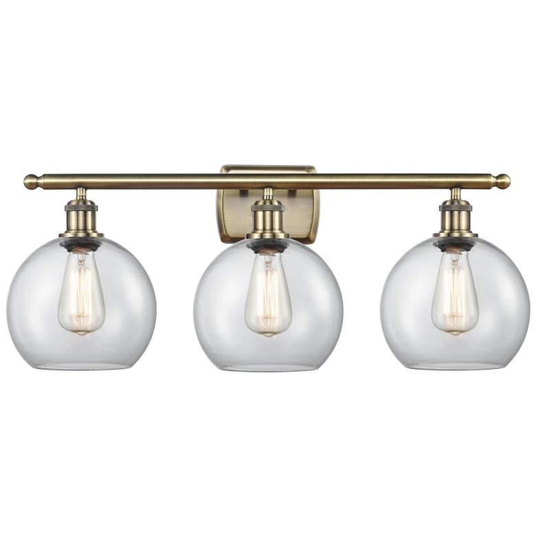 Image 1 Ballston Athens 8" 3 Light 26" LED Bath Light - Antique Brass - C