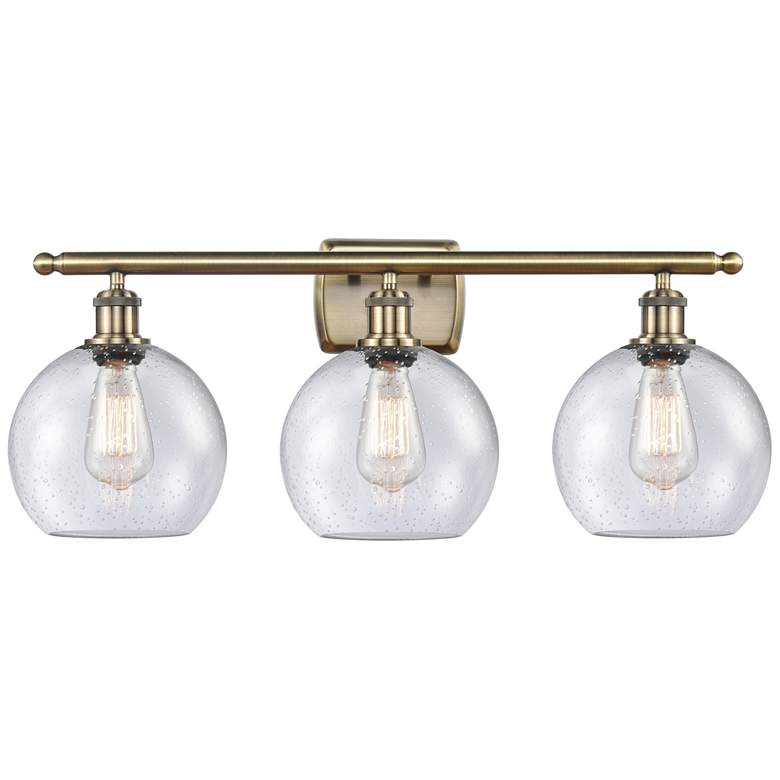 Image 1 Ballston Athens 8" 3 Light 26" LED Bath Light - Antique Brass - S