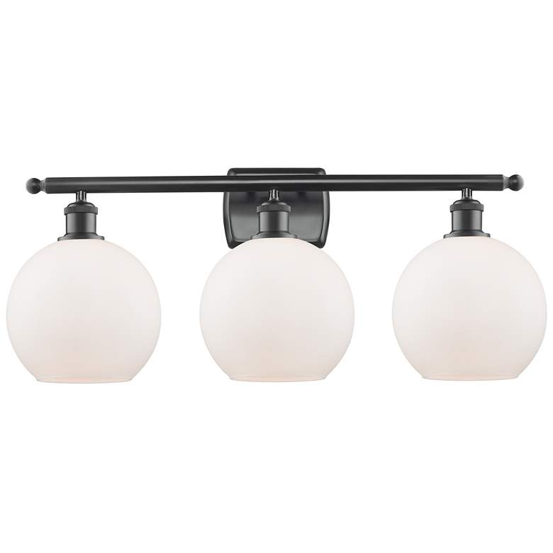 Image 1 Ballston Athens 8" 3 Light 26" LED Bath Light - Matte Black - Whi