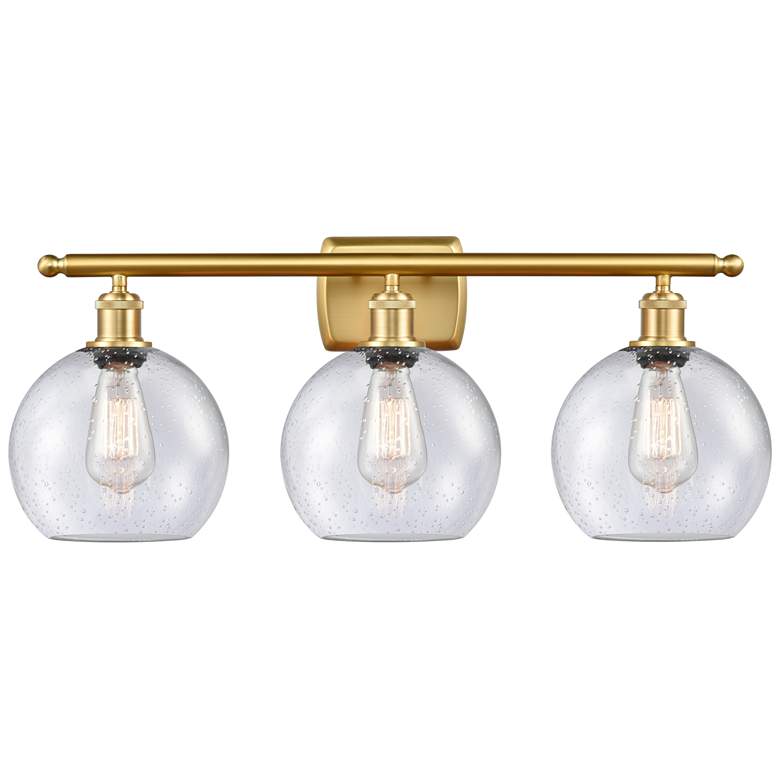 Image 1 Ballston Athens 8" 3 Light 26" LED Bath Light - Satin Gold - Seed