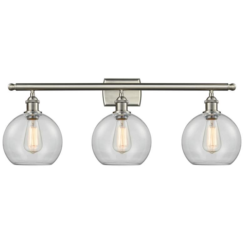 Image 1 Ballston Athens 8" 3 Light 26" LED Bath Light - Satin Nickel - Cl