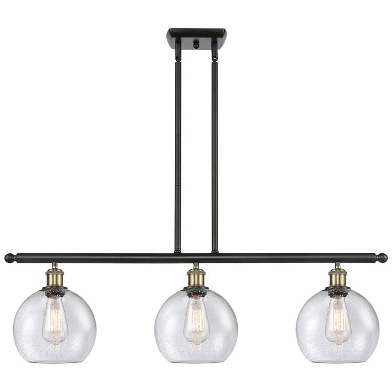 Image 1 Ballston Athens 8" 3 Light 36" Island Light - Black Antique Brass