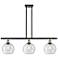 Ballston Athens 8" 3 Light 36" Island Light - Black Antique Brass