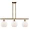 Ballston Athens 8" 3 Light 36" Island Light - Brushed Brass - Ma
