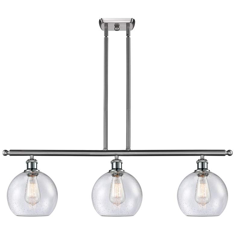 Image 1 Ballston Athens 8" 3 Light 36" Island Light - Brushed Satin Nicke