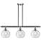 Ballston Athens 8" 3 Light 36" Island Light - Brushed Satin Nicke
