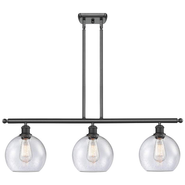 Image 1 Ballston Athens 8" 3 Light 36" Island Light - Matte Black - Seed