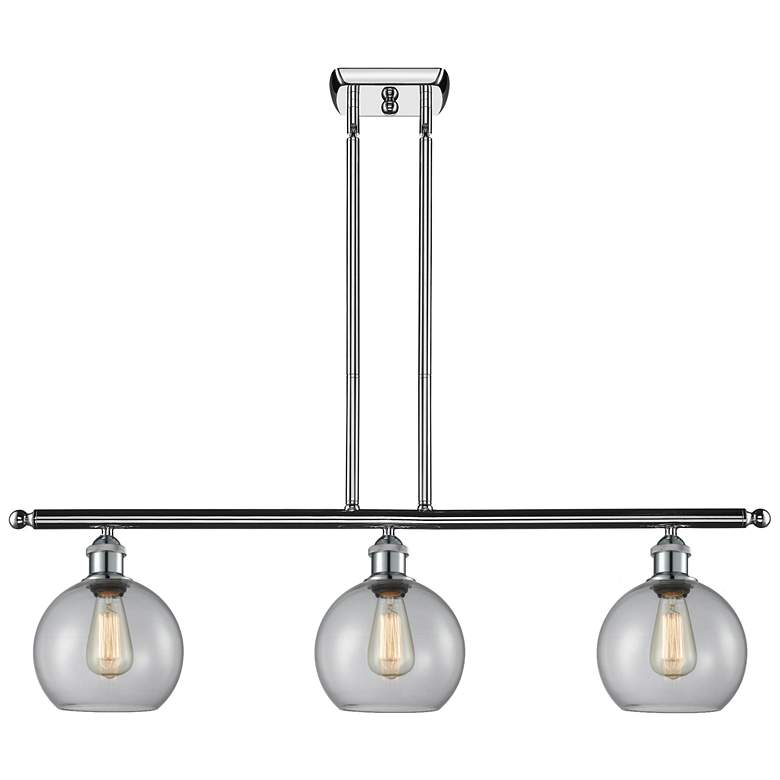 Image 1 Ballston Athens 8" 3 Light 36" Island Light - Polished Chrome -