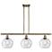 Ballston Athens 8" 3 Light 36" LED Island Light - Antique Brass