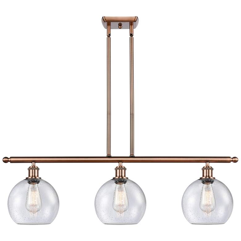 Image 1 Ballston Athens 8" 3 Light 36" LED Island Light - Antique Copper