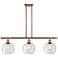 Ballston Athens 8" 3 Light 36" LED Island Light - Antique Copper