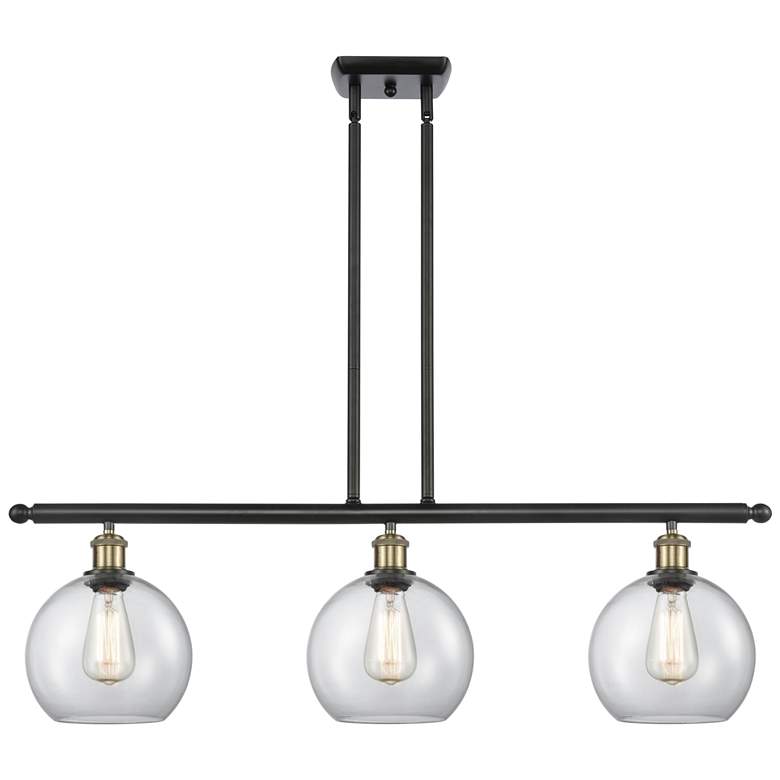 Image 1 Ballston Athens 8" 3 Light 36" LED Island Light - Black Brass -
