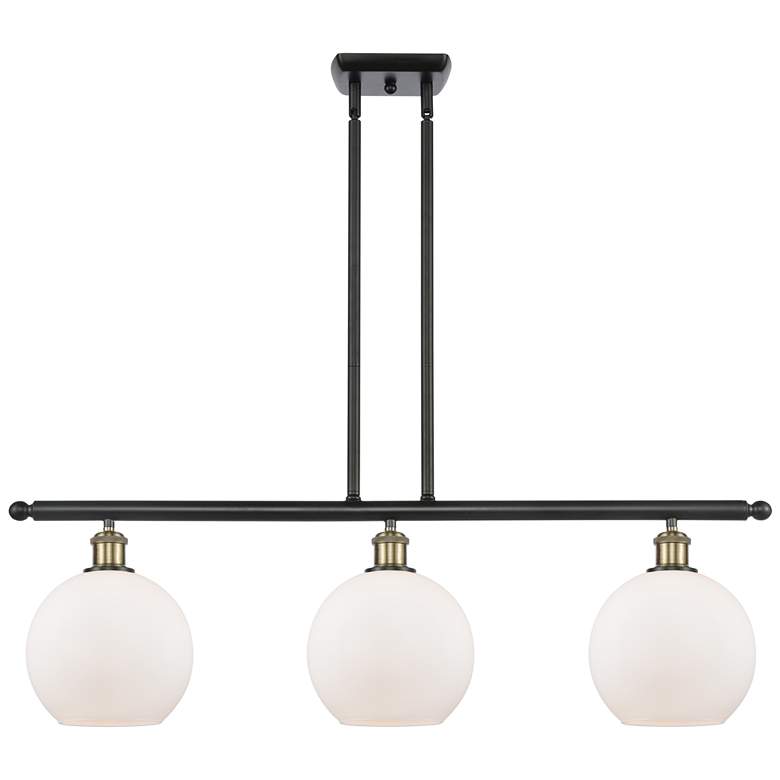 Image 1 Ballston Athens 8" 3 Light 36" LED Island Light - Black Brass -
