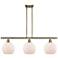 Ballston Athens 8" 3 Light 36" LED Island Light - Brass - White