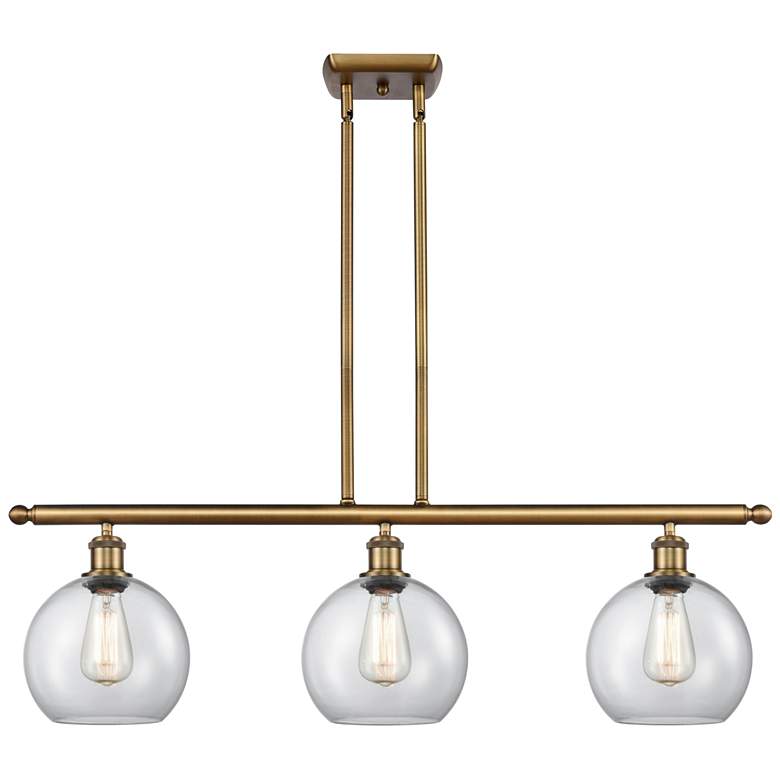 Image 1 Ballston Athens 8" 3 Light 36" LED Island Light - Brushed Brass