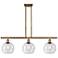 Ballston Athens 8" 3 Light 36" LED Island Light - Brushed Brass