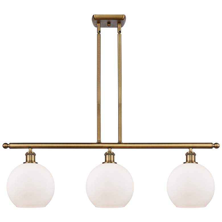 Image 1 Ballston Athens 8" 3 Light 36" LED Island Light - Brushed Brass