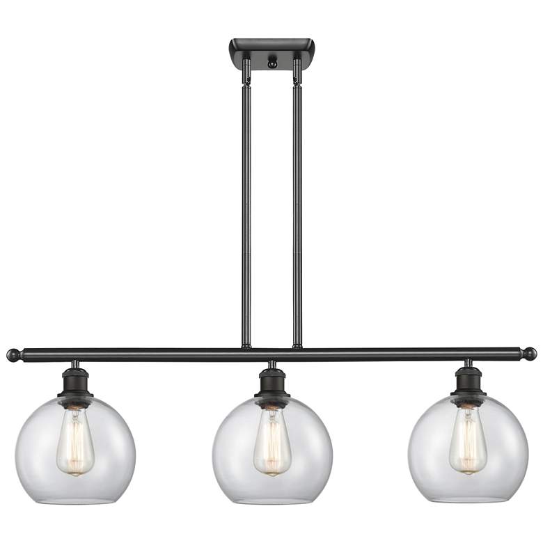Image 1 Ballston Athens 8" 3 Light 36" LED Island Light - Matte Black -