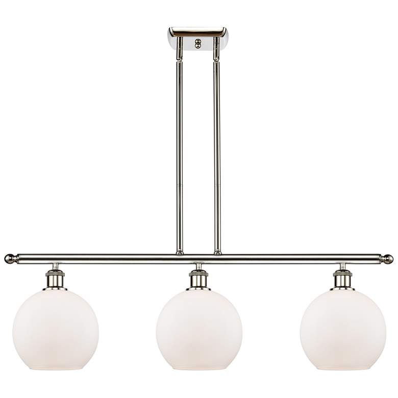 Image 1 Ballston Athens 8" 3 Light 36" LED Island Light - Polished Nickel