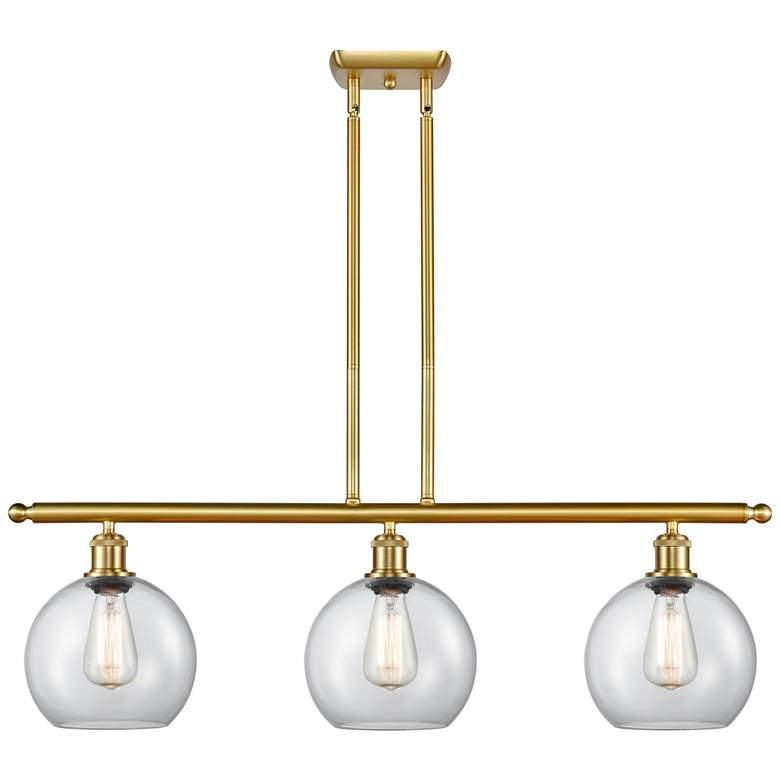 Image 1 Ballston Athens 8" 3 Light 36" LED Island Light - Satin Gold - C