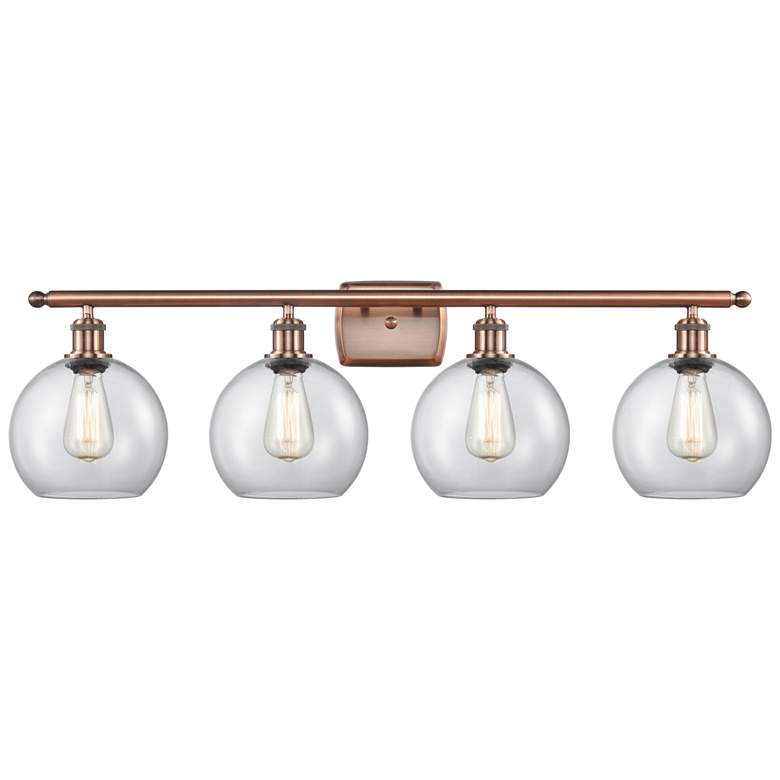 Image 1 Ballston Athens 8" 4 Light 36" Bath Light - Antique Copper - Clea