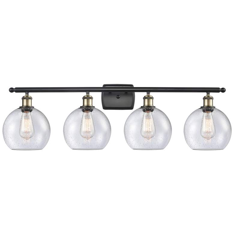 Image 1 Ballston Athens 8" 4 Light 36" Bath Light - Black Brass - Seedy S