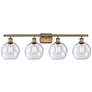 Ballston Athens 8" 4 Light 36" Bath Light - Brushed Brass - Seedy