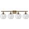 Ballston Athens 8" 4 Light 36" Bath Light - Brushed Brass - Seedy