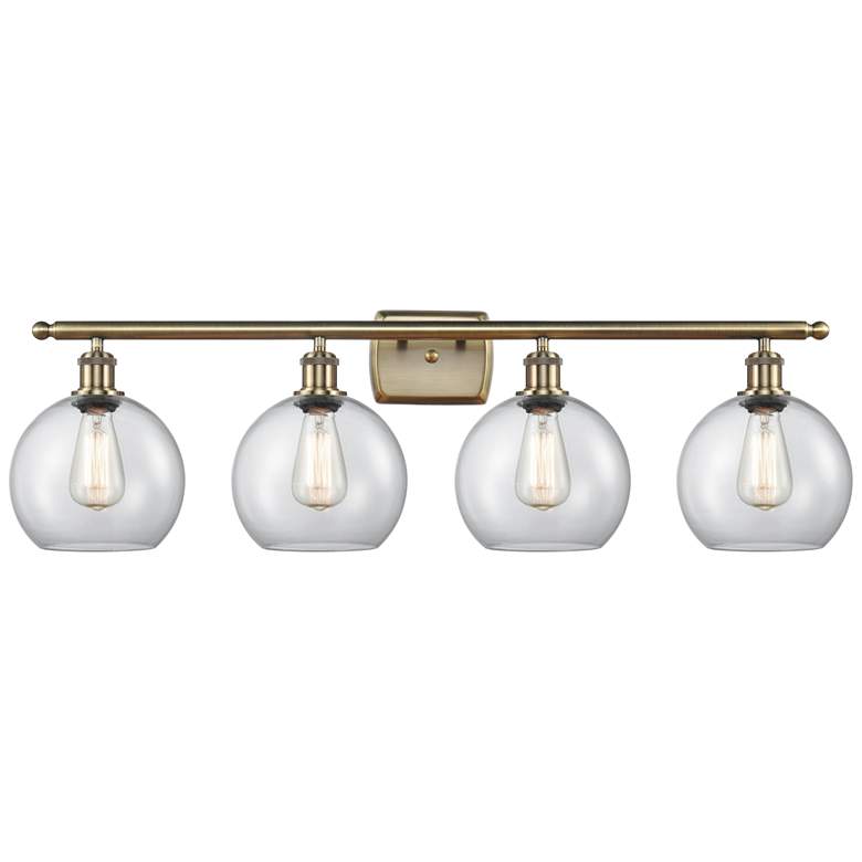 Image 1 Ballston Athens 8" 4 Light 36" LED Bath Light - Antique Brass - C