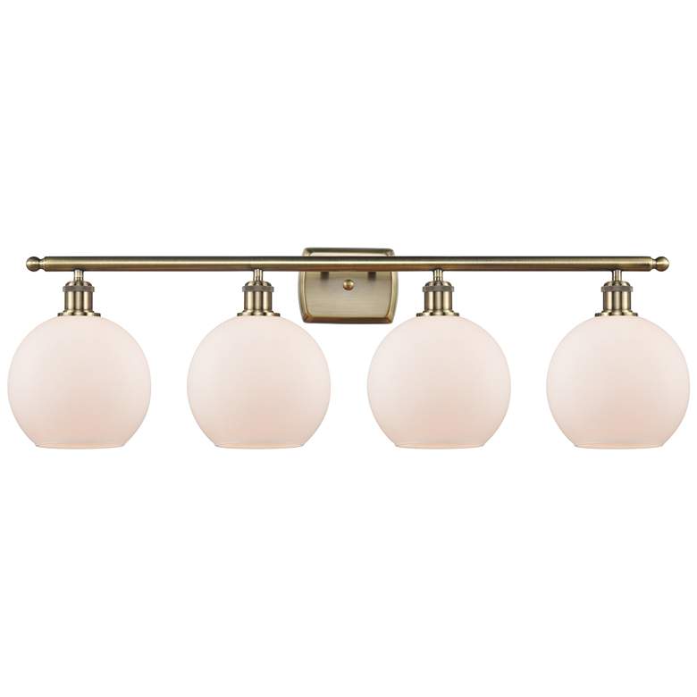 Image 1 Ballston Athens 8" 4 Light 36" LED Bath Light - Antique Brass - W