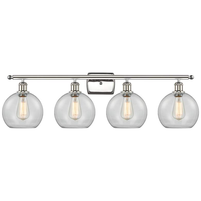 Image 1 Ballston Athens 8" 4 Light 36" LED Bath Light - Polished Nickel -