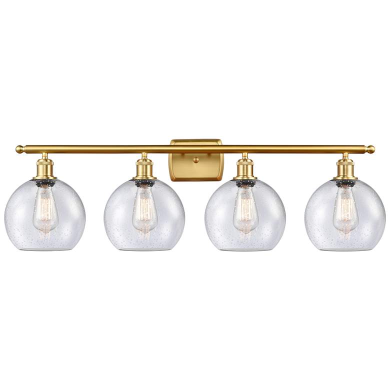 Image 1 Ballston Athens 8" 4 Light 36" LED Bath Light - Satin Gold - Seed