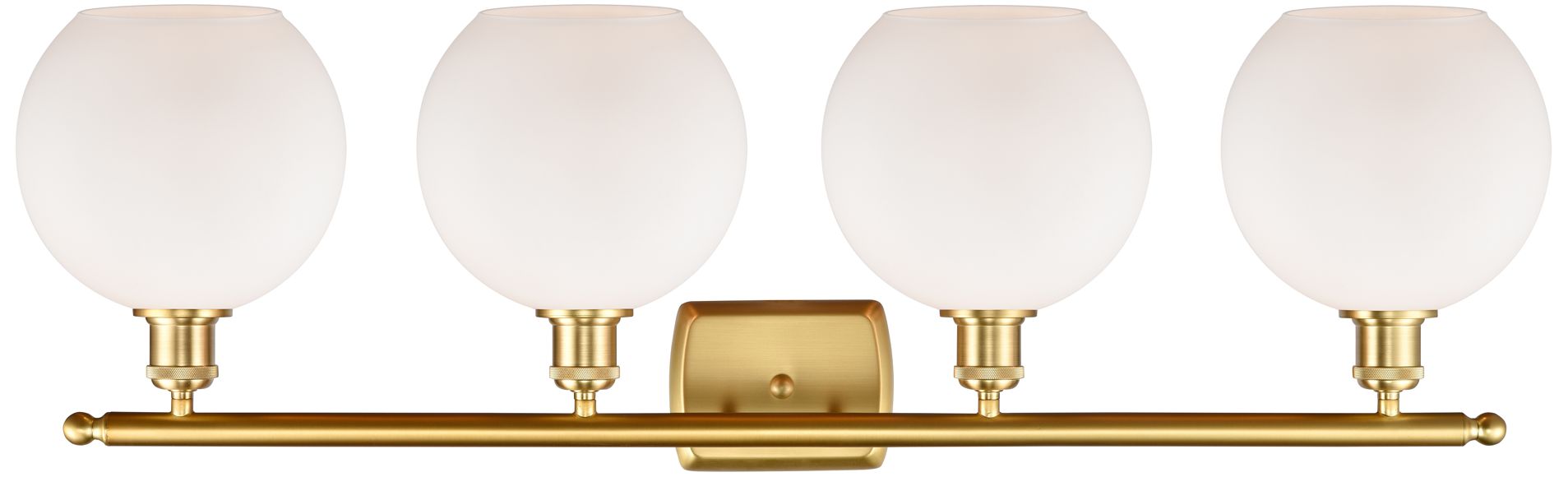 Image 2 Ballston Athens 8" 4 Light 36" LED Bath Light - Satin Gold - Whit more views