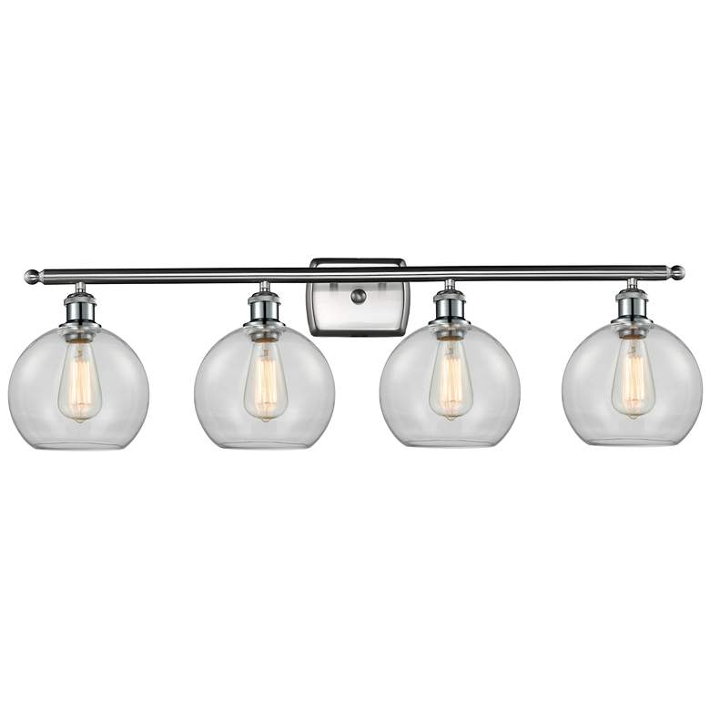 Image 1 Ballston Athens 8" 4 Light 36" LED Bath Light - Satin Nickel - Cl