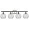 Ballston Athens 8" 4 Light 36" LED Bath Light - Satin Nickel - Cl