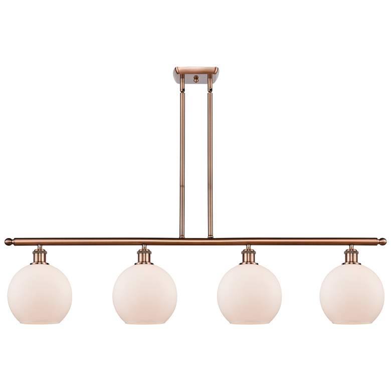 Image 1 Ballston Athens 8" 4 Light 48" Island Light - Antique Copper - M