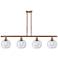 Ballston Athens 8" 4 Light 48" Island Light - Antique Copper - S