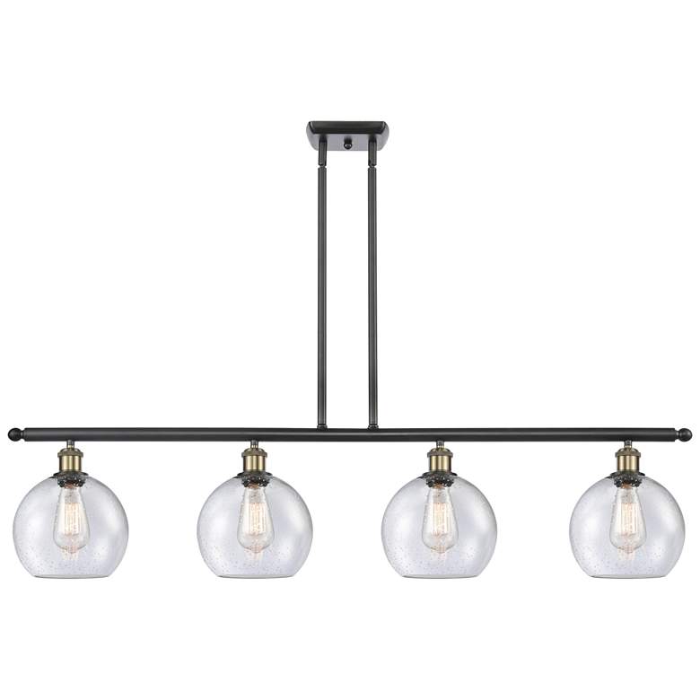 Image 1 Ballston Athens 8" 4 Light 48" Island Light - Black Antique Brass