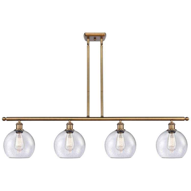 Image 1 Ballston Athens 8" 4 Light 48" Island Light - Brushed Brass - Se